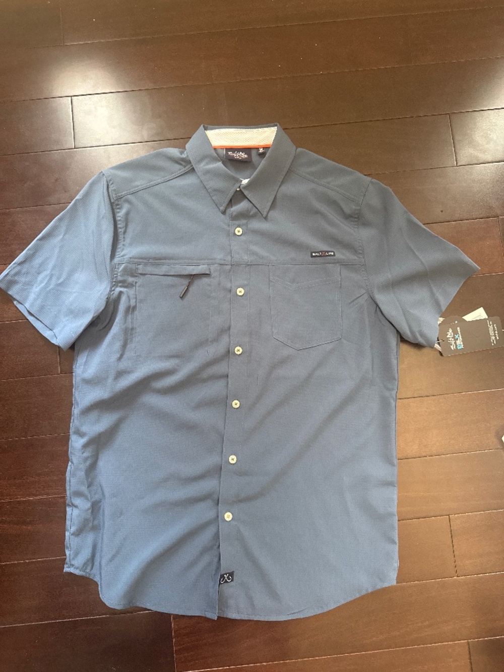 NWT Men's Salt Life Keeper Woven Performance Shirt Size M